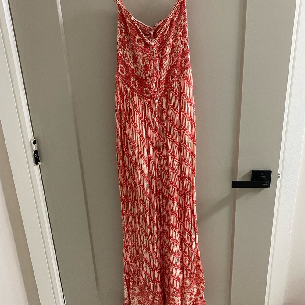 Strapless free people jumpsuit